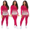 Casual Desportivo Mulheres Two Piece Set Treino manga comprida camisola Tops Jogger Sweatpant Suit Outfit roupas de grife set001