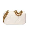 Weiße Marmont Luxurys Designer-Taschen 2020 Hot Solds Damenmode-Ketten-Umhängetasche Handtaschen aus echtem Leder Mini LOVE Wavy Umhängetasche