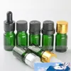 زجاجات 960pcs / lot زجاج فارغة 5 مل قطعة مزدوجة للزيوت الأساسية، الأخضر 5 مل زجاجات الزجاج الإلكترونية الزجاج السائل بالجملة ل Equiquid Ecigarette