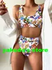 ensembles de bikini de sport femmes sexy taille haute motif dragon split couleur contraste triangle maillot de bain fendu une pièce solide yakuda maillots de bain