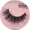 Nya 12stylar 3D Mink False Eyelash Natural Long Makeup Lash Extension i bulk med rosa bakgrundsfartyg7852880