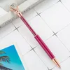 NEW Big Diamond Ballpoint Pens Bling Little Crystal Metal Pens School Office Writing Supplies Business Pen Stationery Student Gift