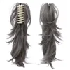 35cm 95G Claw per I Capelli Ponytail Simulering Mänskliga hår Exentioner Bundlar CP555 i 19 färger