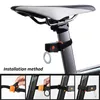 Hjärta Rund Form Led Bike Light USB Charge Cykel Bakljus Vattentät MTB Taillight Cykling Nattskydd Varningslampa Bike Lights