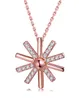 mode agood 925 colliers en argent sterling pendentif pour femmes rose collier plaqué or accessoires bijoux fête de mariage