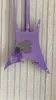 Sällsynt anpassad abstrakt Enterprize Guitar New Roman Abstract Metallic Purple Neck Through Body Electric Guitar Gold Hardware Tremolo 9133164