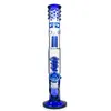 Hookahs mini glass bong Beakerbong fantastic design glasswater bongs Blue beaker base water pipe catcher 14-18mm downstem tall 15.7"