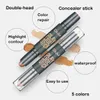 Doubleended 2 in 1 Concealer Stick Face Contouring Highlighter Concealer Full Cover Blemish 5 Colors2584711
