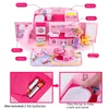 DIY Puppenhaus für LOL Puppe Handtasche Puppe Zubehör süße Haus Miniaturen Kinder Villa Küche Licht Musik Spielzeug Anzug für Kinder Y27112125