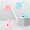 Mini Clip Fan Portable Cool Rechargeable Handfläkt LED Light Desktop Färgglada Nattljus Fans Party Favor Ventilador Ventilador Electrico