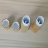 50pc / lot 5g bambú labio vacío contenedor bruto tubo de lápiz labial contenedor DIY, 5 ml bálsamo para los labios tubos de bambú lápiz labial tubo