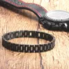 Heren roestvrijstalen horlogeband riem armband horlogeband polsband armbanden zwart zilver goud hiphop polsband link 10 mm 22cm3016582