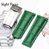 20mm Calf Watch Band Strap Belt for Datejust Day Date Genuine Cowhide Leather Strap Wrist Bracelet Men Woman Folding Clasp259i3560498