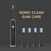 16Mode Sonic IPX7 Electric Toothbrush with 5 Replacement Brush Heads - Ultrasonic Rechargeable Smart Traveling Power Brush for Superior Dental Care