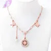 Mode 18k guldpläterad rostfritt stål halsband moder pärla halsband stjärna hängande halsband för kvinnor vintage smycken