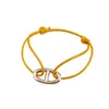 Lyxdesigner smycken kvinnor armband silver guld färg rep hand rem sträng armband för män bijoux mode smycken98286567426096