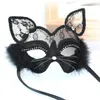 Masquerade mask lace sexy female animal cat face pvc Halloween mask Christmas supplies GD520