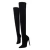 Bigtree 2020 Fashion Sexy Boots Long Boots Inverno Conciso Mulheres de lantejoulas High Stiletto Heel acima do joelho Party Party Coxa Boot1