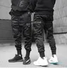 Marchwind merk hiphop jongen multi-pocket elastische taille ontwerp harem broek mannen streetwear punk casual broek jogger mannelijke dansende zwarte broek