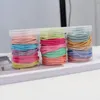 100 stks Fles 4 CM Elastische Elastiekjes 2 MM Dikke Kleurrijke Dunne Basic Kinderen Meisjes Vrouwen Haaraccessoires Leuke Stropdas Gom Haar Rope220A