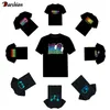 Camiseta LED para hombre, fiesta, Rock, Disco, DJ, sonido activado, camiseta LED, luz arriba y abajo, ecualizador intermitente, Men039s, camiseta brillante8198146