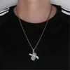 Fashion necklace chains New Iced Out Flying Cash Solid Pendant Necklace Mens Hip Hop Gold Silver Color Charm Chain Jewelry Gifts