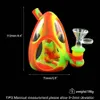 Narghilè Bong Uova di dinosauro Forma Tubi d'acqua in silicone con ciotola di vetro Tabacco Narghilè Dab Rigs Pipa da fumo