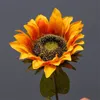 Fake Single Stem Sunflower 17.72 "Längdsimulering Oljemålning Solblomma För Bröllop Hem Dekorativa Konstgjorda Blommor