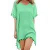 Dames badmode chiffon kwasten strand jurk vrouwen zwemmen pak baden cover up tuniek sarongs blouses vrouwelijke pareo tops