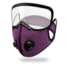Bicicleta de doble válvula clara máscara puede poner filtro de carbón activado de bicicletas a prueba de polvo al aire libre resuable cubierta protectora FFA4337 boca desmontable