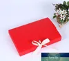 100pcs 26x17.5x3.5cm Large Gift Box Cosmetic Bottle Scarf clothing Packaging Color Paper Box with ribbon Underwear packing box SN743