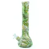 différents styles Beaker bongs pipe Tube droit Dab rigs Pipes à eau vente chaude silicone bong barboteur narguilé plate-forme pétrolière porte-cigarette