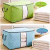 Draagbare Quilt-opbergtassen Non Geweven Vouwen Huis Kamer Opbergdozen Kleding Deken Kussen Onderbed Beddengoed Organizer Pouches BC BH0717