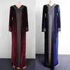 MD 방글라데시 이슬람 여성 Abaya 드레스 럭셔리 kaftan 반짝 이는 크리스탈 여성의 갈라 필 아트 큰 크기 패션 터키 이슬람 의류