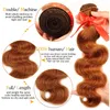 Body Wave Braizilian Virgin Hair Bundles with Closures Human Remy Hair Bundles with Closure Color 27 Color 30