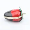 New-Evening Bag Mini Cute Crystal Clutch Handbag Fruit Shoulder Messenger Crossbody Straw Berry - LCM242q