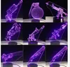 3D LED Lamp 7 Colors Touch Switch Table Desk Light Lava Lamp Acrylic Illusion Room Atmosphere Lighting
