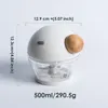 ニューエレファントノーズミートグラインダー500mlミニかわいいチョッパー家庭用多機能野菜の手動肉グラインダーのチョーパーキッチンツール