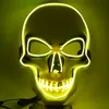 Maska czaszki LED Halloween Party Maska Luminous El Cold Light Maska Party Ghost Holiday Prezent XD23847