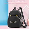 Women Rucksack Teenagers Backpack PU Leather School Bags for Girls Cartoon Cat Square Satchel Light Shoulder Bag Mochila Mujer174s