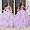 Vintage chérie princesse robe de bal robes de bal à manches longues appliques dentelle perles robe de Quinceanera grande taille robes de soirée robes Vestidos