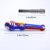 Luminous Bee Nectar Collector in stock silicon bongs portable Titanium Nail Pipes moking hookah