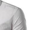Męskie Koszule Męskie Wypoczynek 2021 Masculina Chemise Homme Lato Solid Color Business Slim Fit Krótki Rękaw Mody Koszula