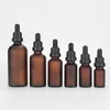 Groothandel 5 ml 10 ml 15 ml 30 ml 50 ml 100 ml bruin matglas lege fles aromatherapie essentiële olie essence druppelaar subfles