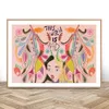 Alice im Wunderland Kunstdruck auf Leinwand, buntes Poster und Druck, Wandkunst, Bild, moderne Mädchen-Raumdekoration, 6663788