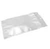 PVC plastpåse Pearl Plastic Poly Opp Packing Zipper Zip Retail Clear White Packages smycken Mat Många storlek tillgängliga