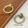 2pcs Chinese antique drawer circle knob furniture door handle hardware Classical wardrobe cabinet shoe closet cone vintage pull ring