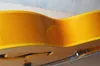 Fabriksanpassad ihålig orange elektrisk gitarr med rosewood fretboard, 1 pickup, guld hårdvara, kan anpassas