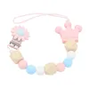 New-arrival Feeding Products Soothing Silicone Clip Baby Anti-lost Chain Holder Nipple Leash Strap Pacifier Soother A
