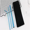 10kinds of Eco Friendly Metal Straw Reusable Wholesale Stainless Steel Drinking Tubes 230mm*12mm Straight Bent Straws For beer DHL 50pcs